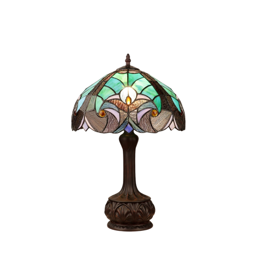 18-inch Tiffany Glass Table Lamp Liaison Victorian by Chloe Lighting