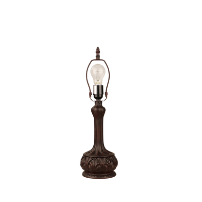 View of lamp base and hardware without shade. Tiffany Glass Table Lamp Liaison Victorian by Chloe Lighting