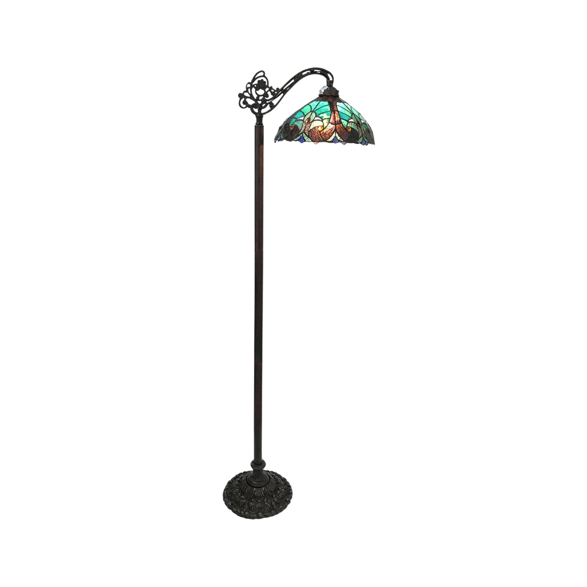 60-inch Tiffany Glass Floor Lamp Liaison Victorian Reading by Chloe Lighting