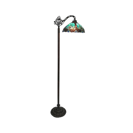 60-inch Tiffany Glass Floor Lamp Liaison Victorian Reading by Chloe Lighting