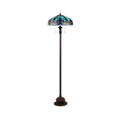 Unlit view. 62-inch Tiffany Style Floor Lamp Liaison Victorian by Chloe Lighting