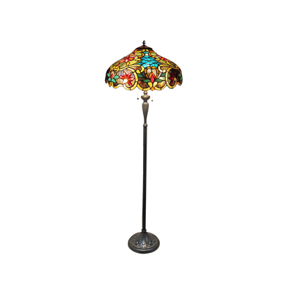 Tiffany Stained Glass Floor Lamp Leslie Victorian by Chloe Lighting
