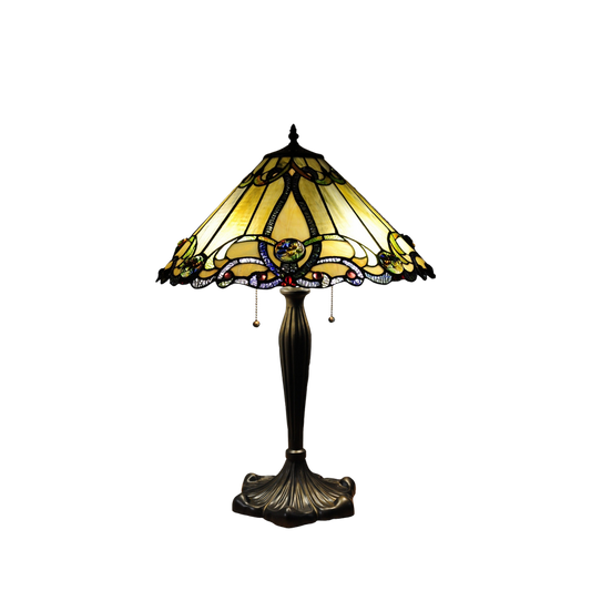26-inch Tiffany Glass Table Lamp Majestic Grandeur Victorian by Chloe Lighting