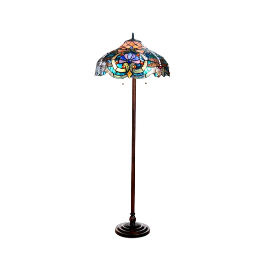 62-inch Tiffany Glass Floor Lamp Lydia Victorian by Chloe Lighting