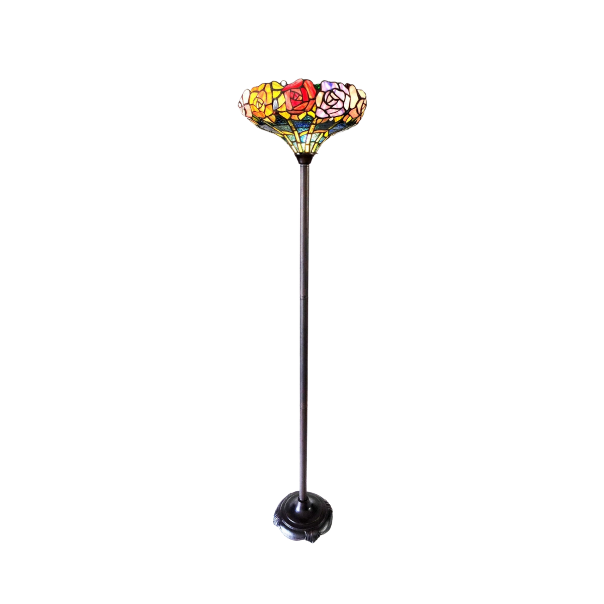 67-inch Tiffany Style Floor Lamp Azalea Floral Torchiere by Chloe Lighting
