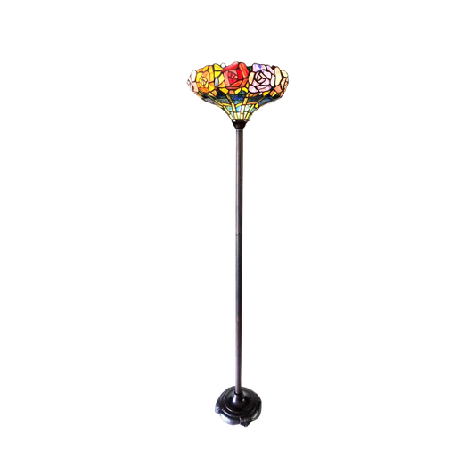 67-inch Tiffany Style Floor Lamp Azalea Floral Torchiere by Chloe Lighting
