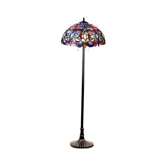 62-inch Tiffany Stained Glass Floor Lamp Priscilla Victorian by Chloe Lighting