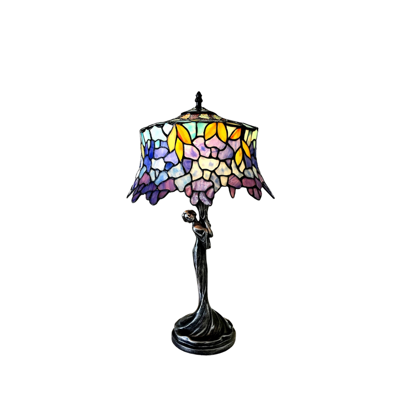 22-inch Tiffany Like Table Lamp Sophia Wisteria by Chloe Lighting