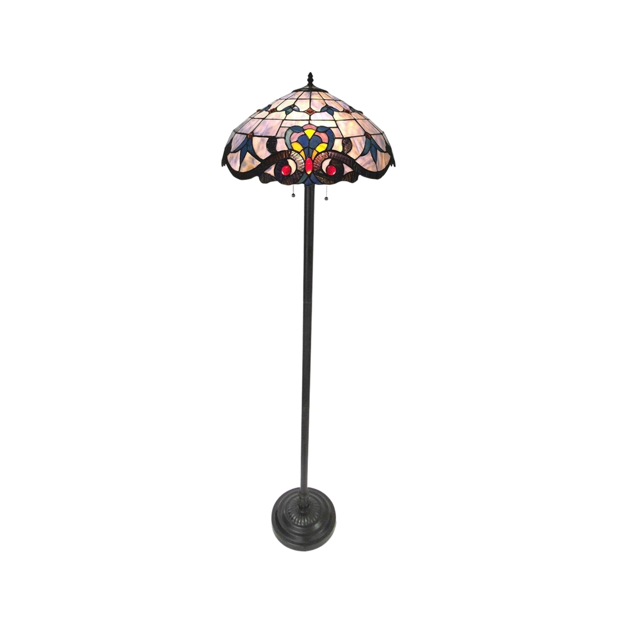 62-inch Tiffany Stained Glass Floor Lamp Bavarian Victorian by Chloe Lighting