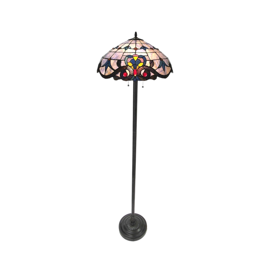 62-inch Tiffany Stained Glass Floor Lamp Bavarian Victorian by Chloe Lighting
