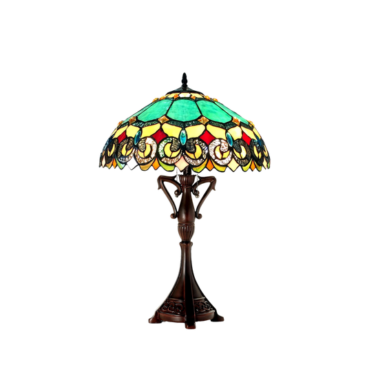 26-inch Tabletop Tiffany Lamp Aubrey Victorian by Chloe Lighting