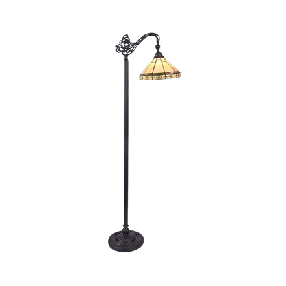 62-inch Tiffany Stained Glass Floor Lamp Belle Mission Reading by Chloe Lighting