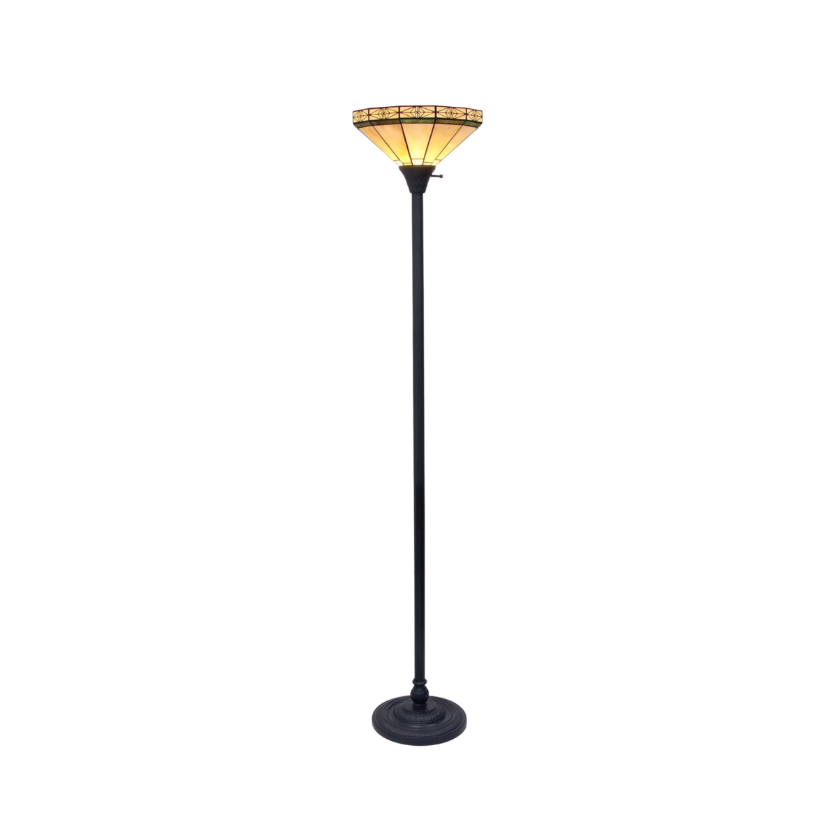 69-inch Tiffany Style Floor Lamp Belle Mission Torchiere by Chloe Lighting