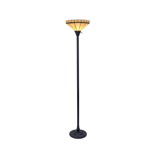 69-inch Tiffany Style Floor Lamp Belle Mission Torchiere by Chloe Lighting