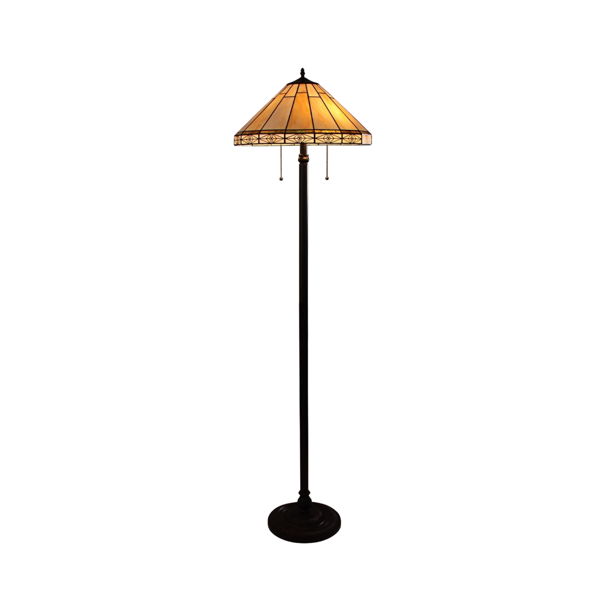 66-inch Tiffany Stained Glass Floor Lamp Belle Mission by Chloe Lighting