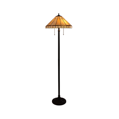 66-inch Tiffany Stained Glass Floor Lamp Belle Mission by Chloe Lighting
