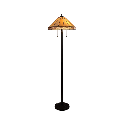 66-inch Tiffany Stained Glass Floor Lamp Belle Mission by Chloe Lighting