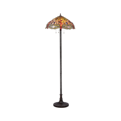 66-inch Tiffany Stained Glass Floor Lamp Anisoptera Purity Dragonfly by Chloe Lighting