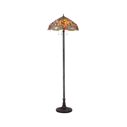 66-inch Tiffany Stained Glass Floor Lamp Anisoptera Purity Dragonfly by Chloe Lighting