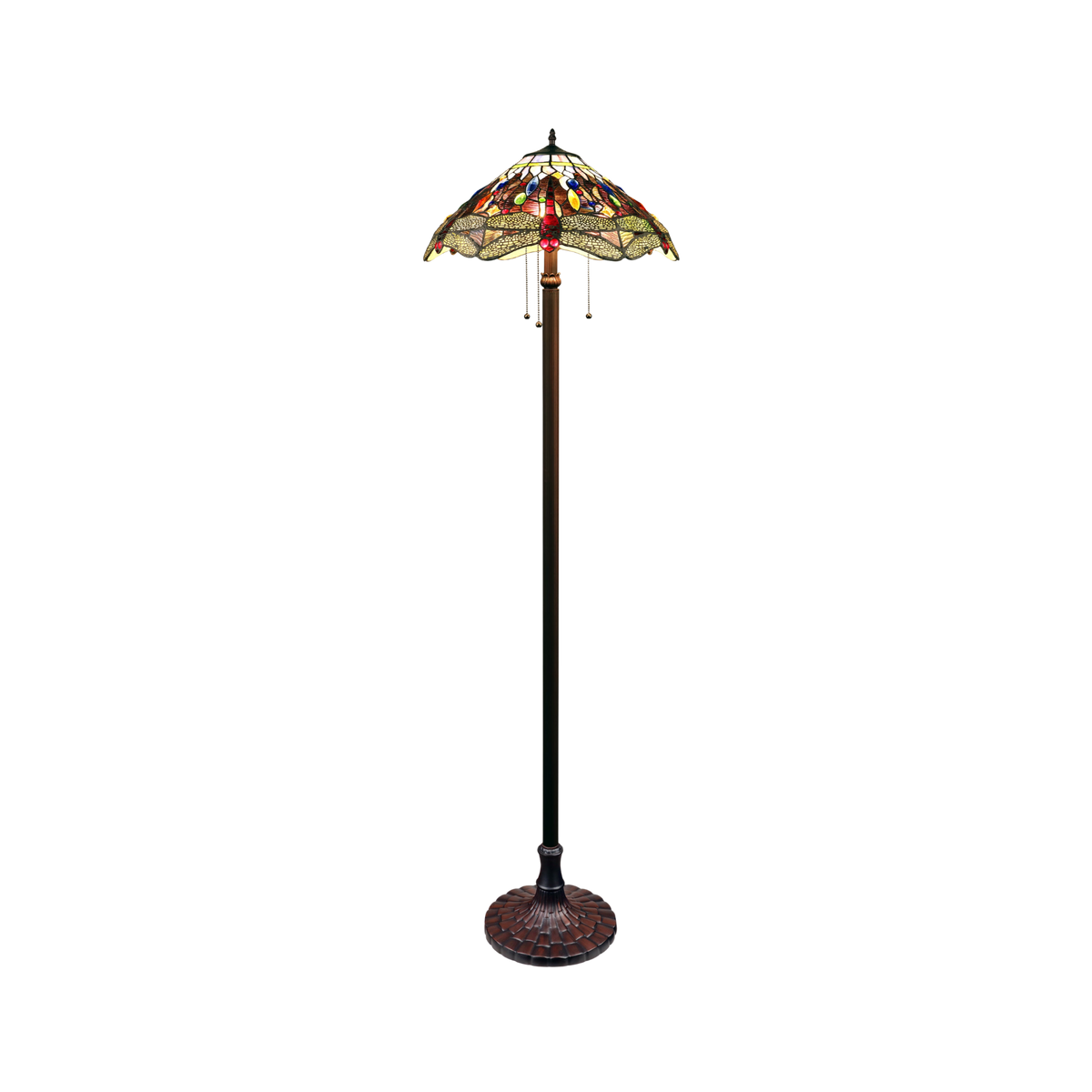 65-inch Tiffany Type Floor Lamp Dragan Dragonfly by Chloe Lighting