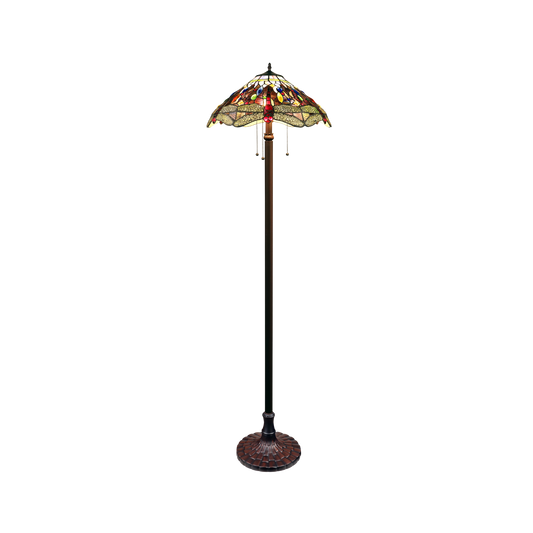 65-inch Tiffany Type Floor Lamp Dragan Dragonfly by Chloe Lighting