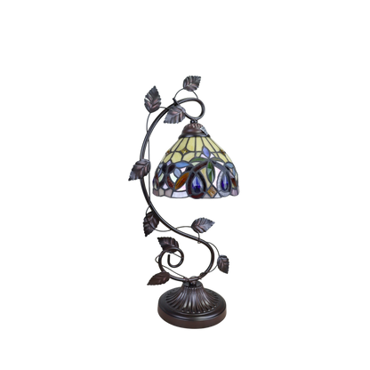Unlit view. Tiffany Like Table Lamp Serenity Victorian by Chloe Lighting