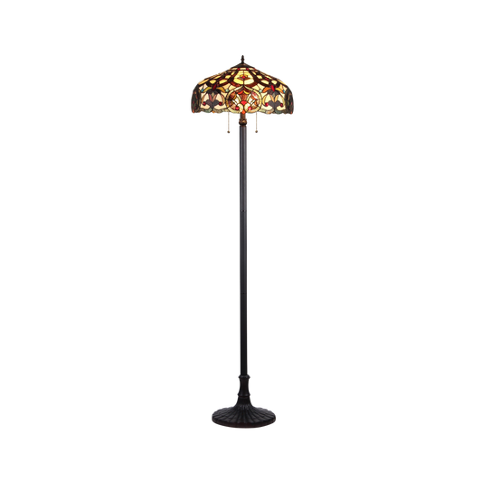 65-inch Tiffany Stained Glass Floor Lamp Sadie Victorian by Chloe Lighting