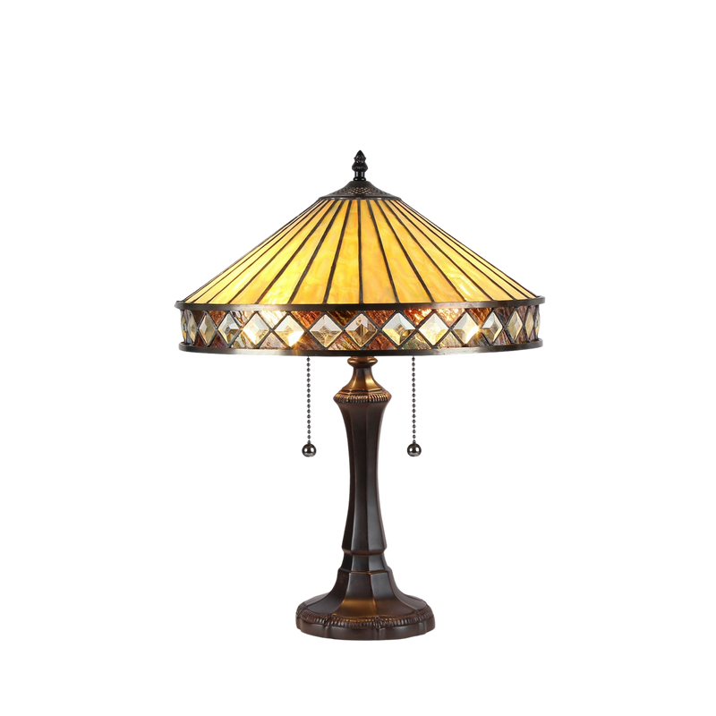 22-inch Tiffany Like Table Lamp Ingrid Mission by Chloe Lighting