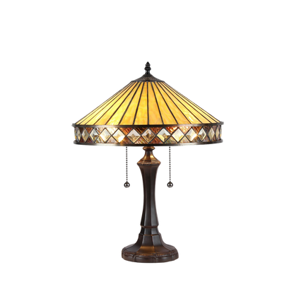 22-inch Tiffany Like Table Lamp Ingrid Mission by Chloe Lighting