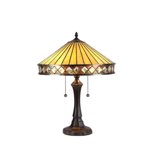 22-inch Tiffany Like Table Lamp Ingrid Mission by Chloe Lighting