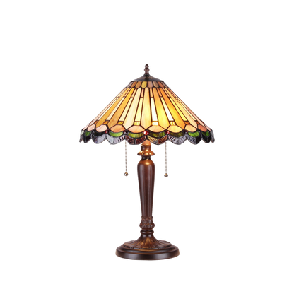 22-inch Tiffany Style Table Lamp Inez Geometric by Chloe Lighting
