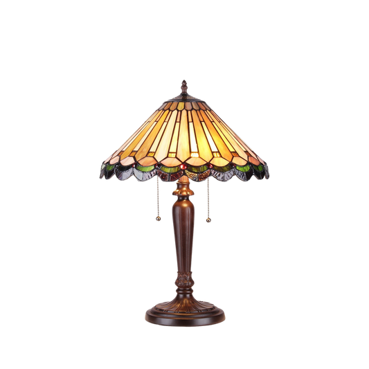 22-inch Tiffany Style Table Lamp Inez Geometric by Chloe Lighting