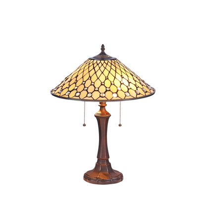 22-inch Tiffany Stained Glass Table Lamp Fanny Geometric by Chloe Lighting