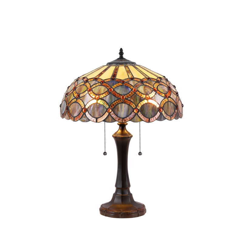 22-inch Tiffany Like Table Lamp Prisma Geometric by Chloe Lighting