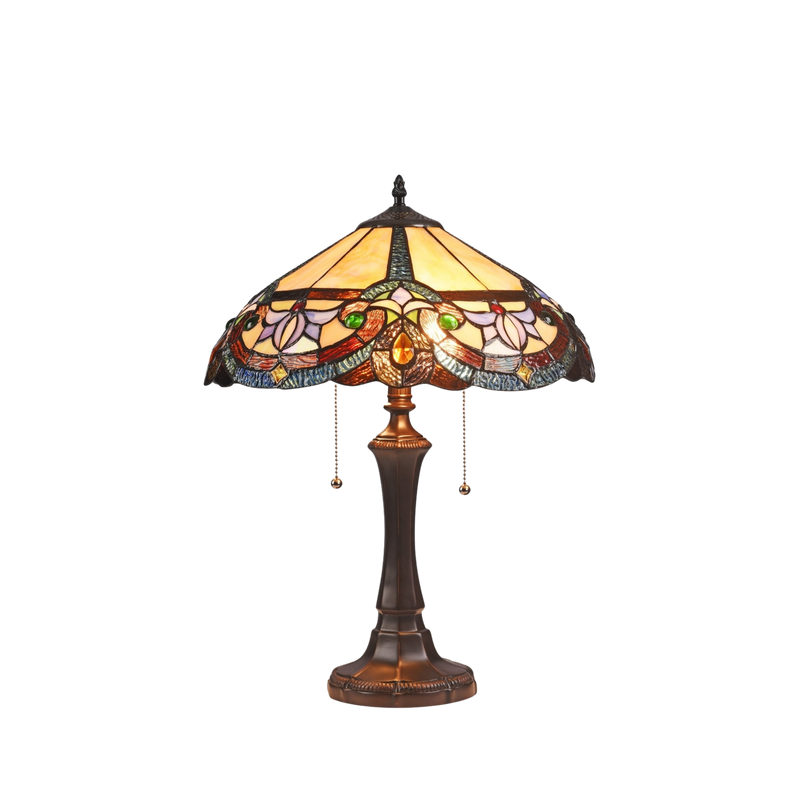 22-inch Tiffany Like Table Lamp Caroline Victorian by Chloe Lighting
