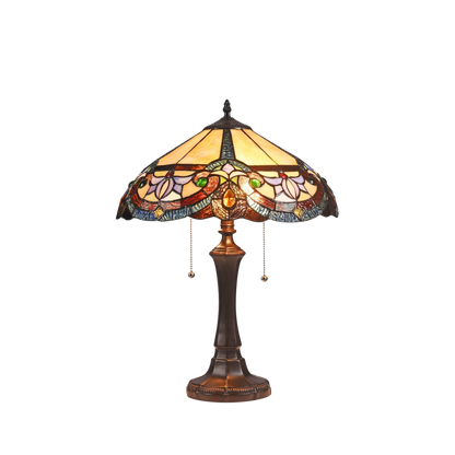 22-inch Tiffany Like Table Lamp Caroline Victorian by Chloe Lighting