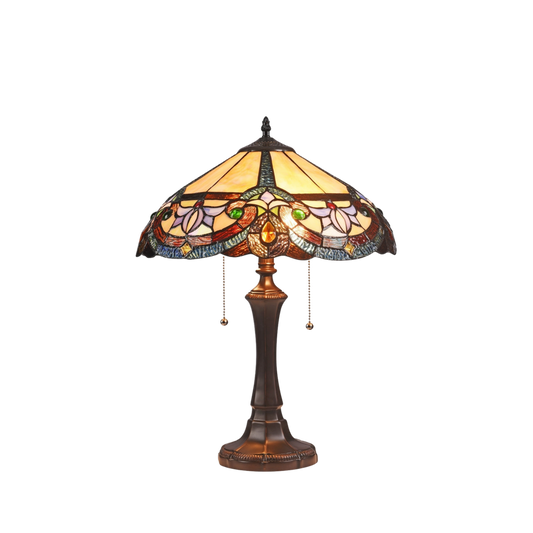 22-inch Tiffany Like Table Lamp Caroline Victorian by Chloe Lighting