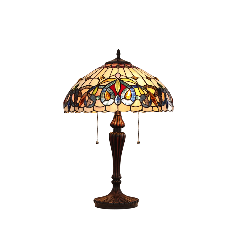 22-inch Tiffany Stained Glass Table Lamp Serenity Victorian by Chloe Lighting