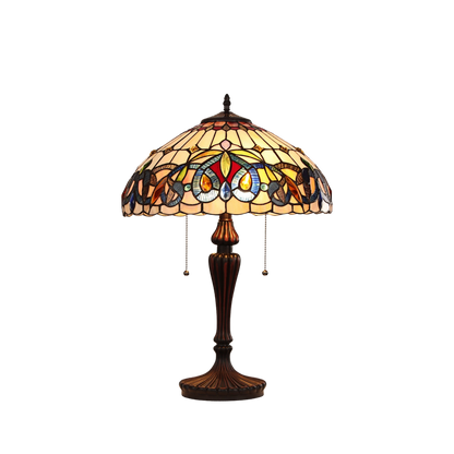 22-inch Tiffany Stained Glass Table Lamp Serenity Victorian by Chloe Lighting