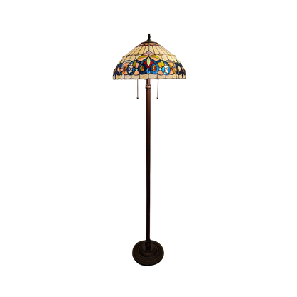 66-inch Tiffany Stained Glass Floor Lamp Serenity Victorian by Chloe Lighting
