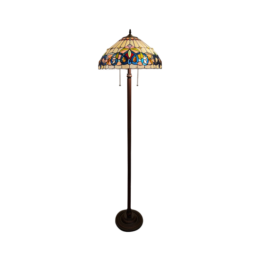 66-inch Tiffany Stained Glass Floor Lamp Serenity Victorian by Chloe Lighting