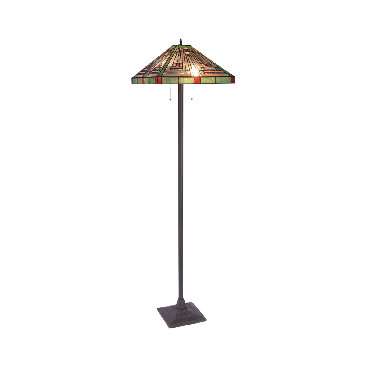 66-inch Tiffany Glass Floor Lamp Innes Mission by Chloe Lighting