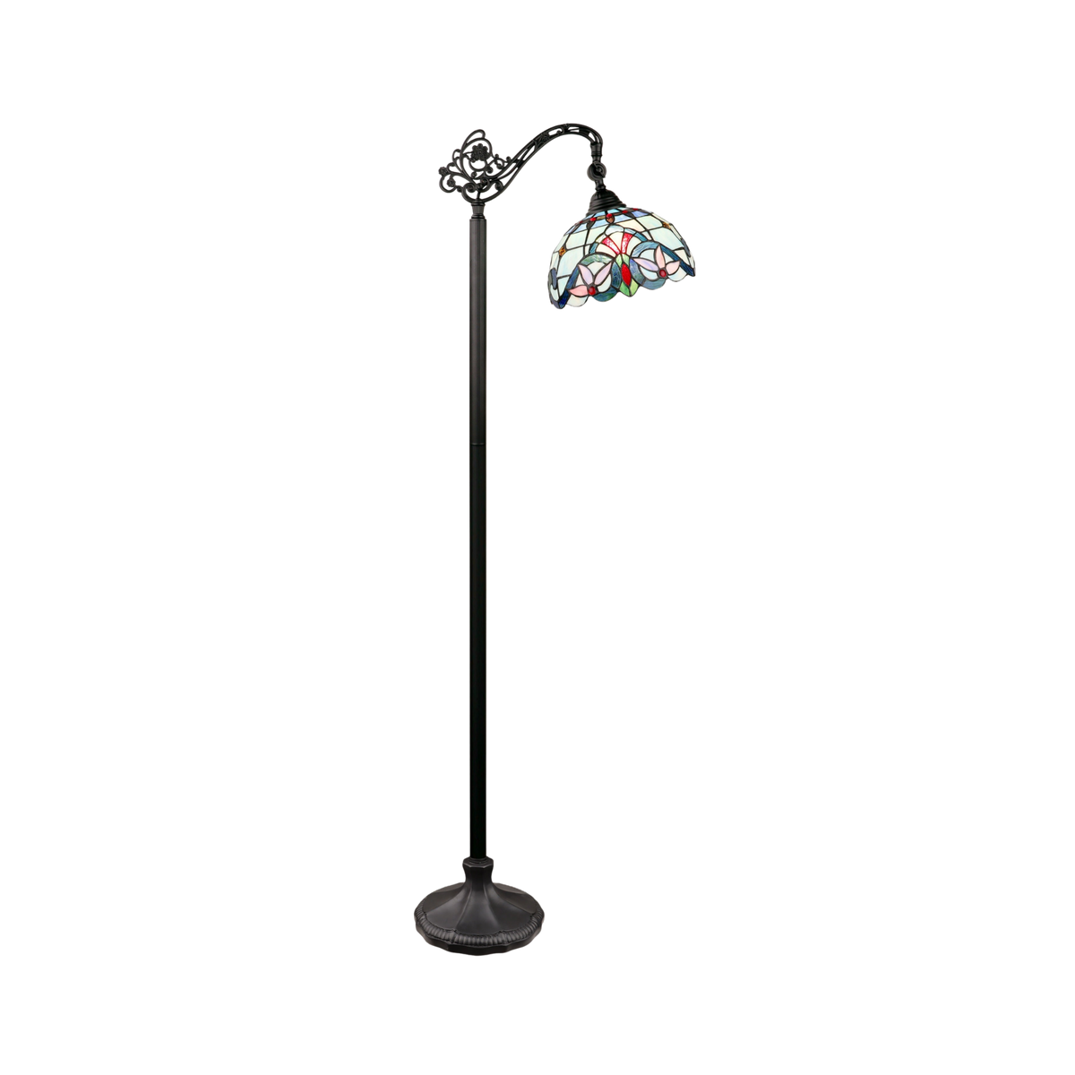 60-inch Tiffany Glass Floor Lamp Grenville Victorian Reading by Chloe Lighting