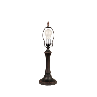 View of lamp base and hardware without shade. Tiffany Stained Glass Table Lamp Viola Victorian by Chloe Lighting