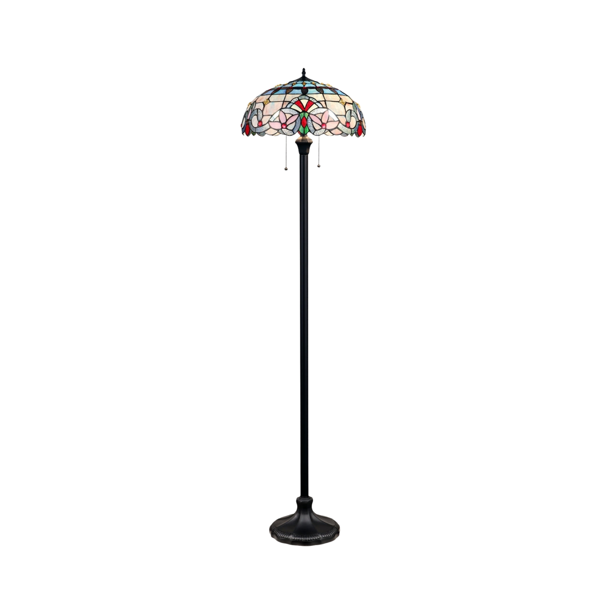 67-inch Tiffany Stained Glass Floor Lamp Grenville Victorian by Chloe Lighting