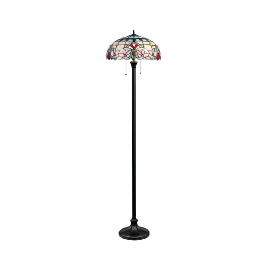 67-inch Tiffany Stained Glass Floor Lamp Grenville Victorian by Chloe Lighting