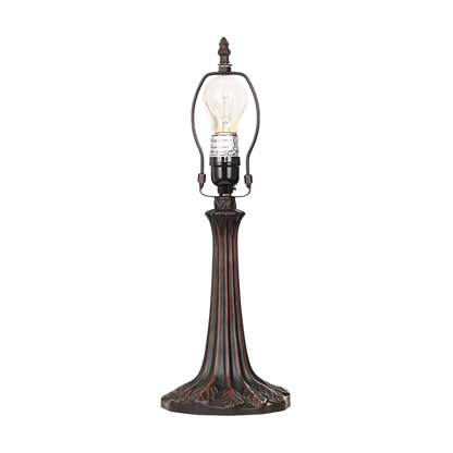 View of lamp base and hardware without shade. Tiffany Inspired Table Lamp Empress Dragonfly by Chloe Lighting
