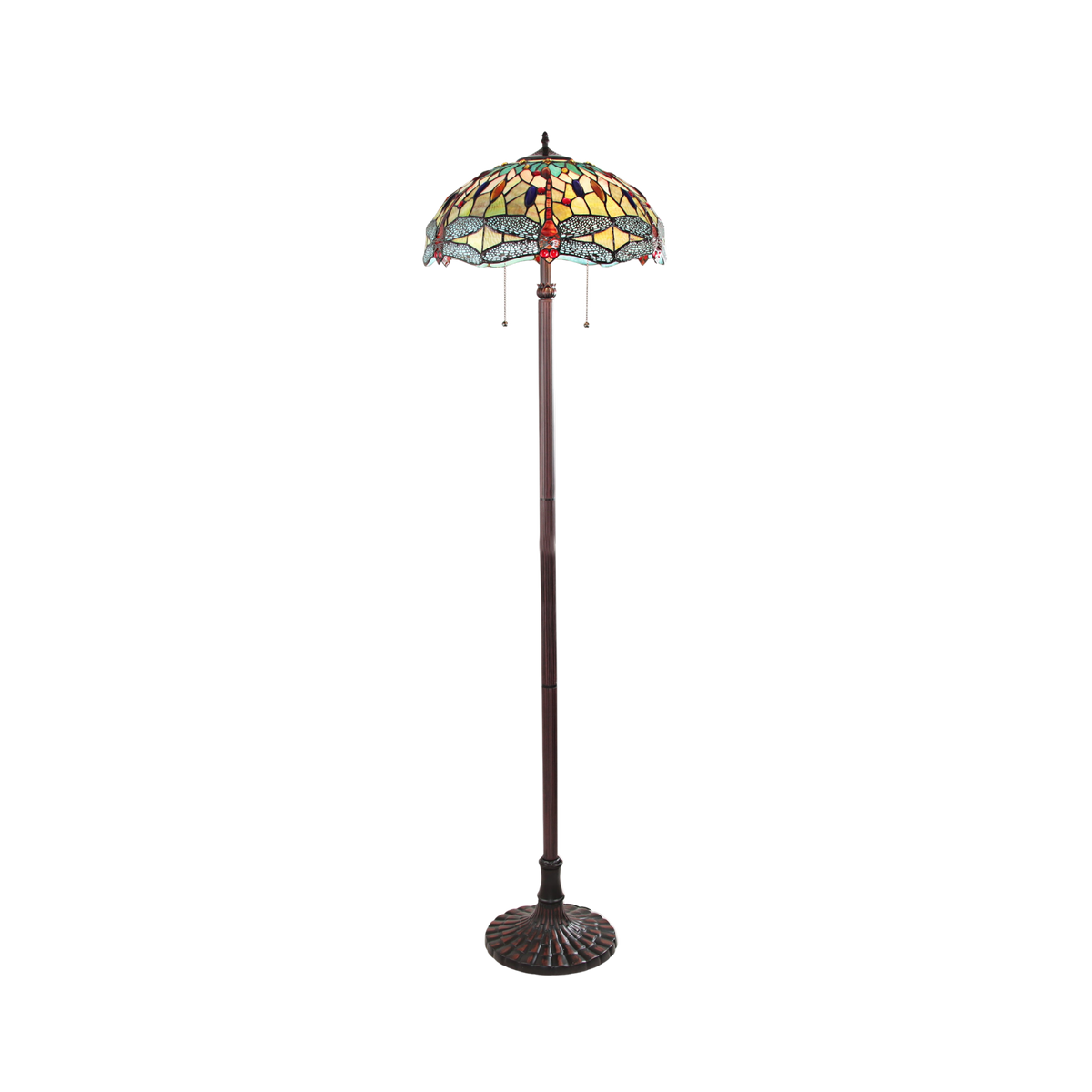 65-inch Tiffany Glass Floor Lamp Empress Dragonfly by Chloe Lighting