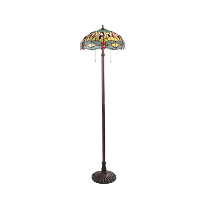 65-inch Tiffany Glass Floor Lamp Empress Dragonfly by Chloe Lighting