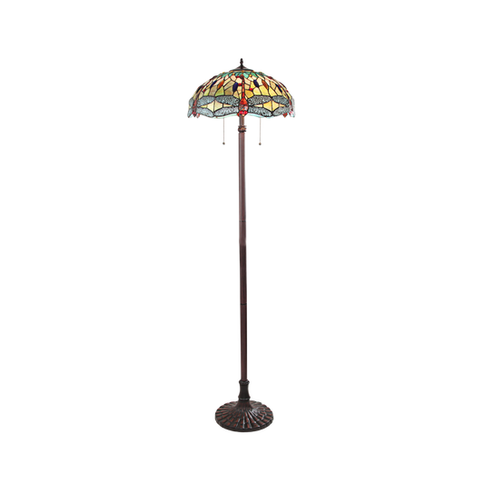 65-inch Tiffany Glass Floor Lamp Empress Dragonfly by Chloe Lighting